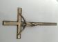 صلیب تابوت صورتی بزرگسالان و دکوراسیون کتانی D052 سبک اروپایی 44 * 17.5 سانتی متر زاماک crucifix رنگ برنزی عتیقه