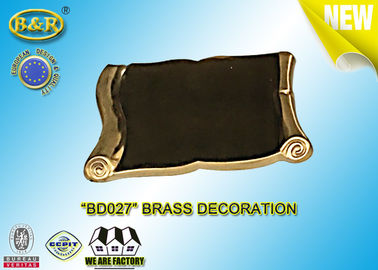مرجع.  BD027 Brass Scroll سنگ قبر و مواد تزئینی مواد مس آلیاژ اندازه 9 × 13 Cm