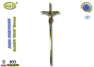 56.7 * 15.8cm صلیب کاتولیک روی برای فلز دکوراسیون تابوت D045 zamak crucifix برنز عتیقه سبک اروپایی