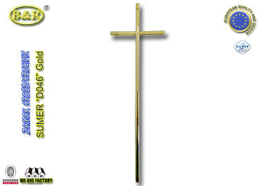 D046 Cross Zamak و crucifix تابوت تابوت دکوراسیون مراسم تشییع جنازه لوازم طلا رنگ